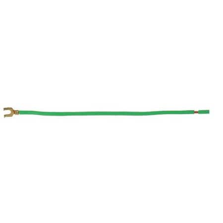Southwire Green 12 Gauge Strand Wire Pigtail W/ Fork And Strip Terminal8 PTST12GN-NGS